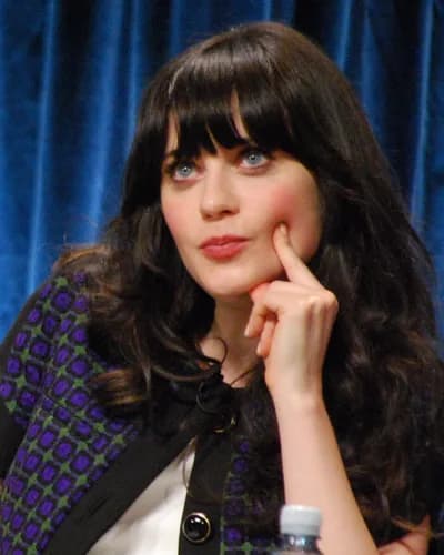 Zooey Deschanel, a Bright Winter celebrity example