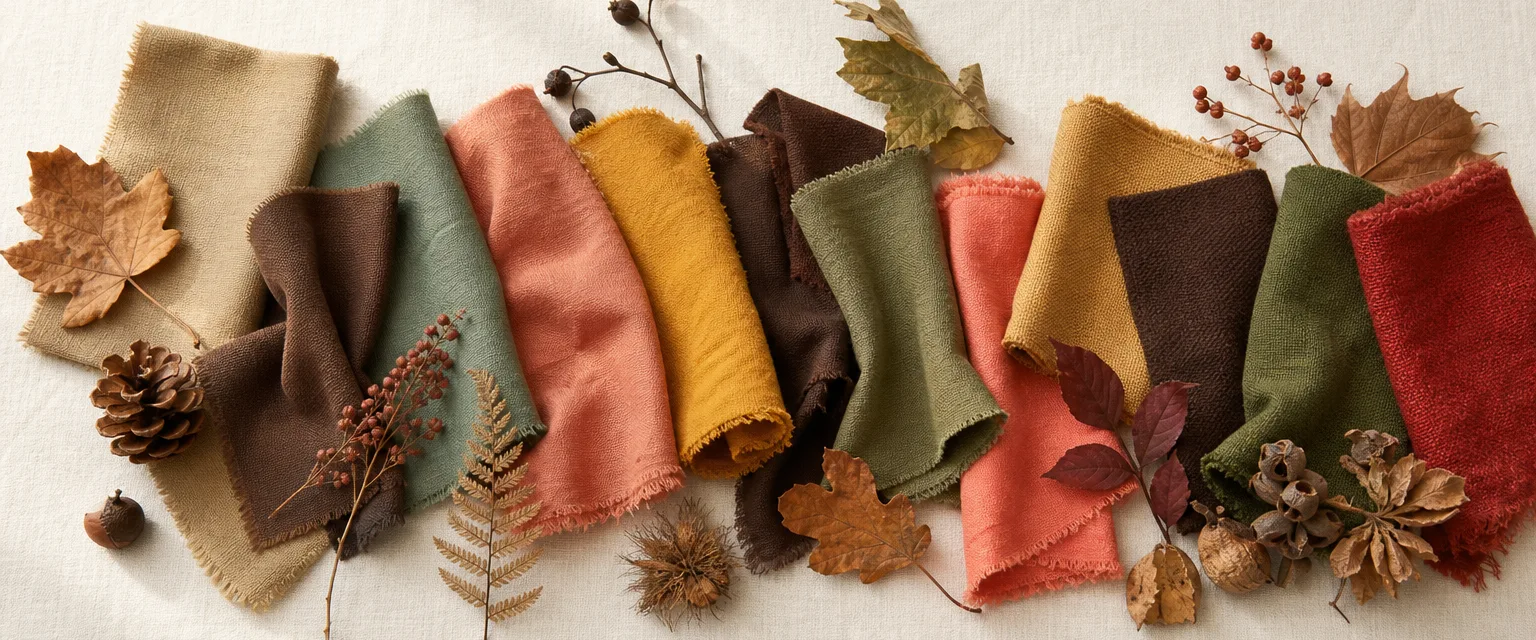 Autumn color seasons palette: Soft Autumn, Warm Autumn, Deep Autumn