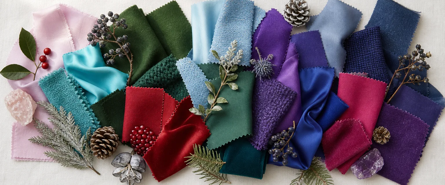 Winter color seasons palette: Bright Winter, Cool Winter, Dark Winter